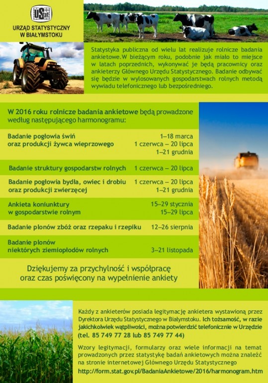 2016 badania rolne
