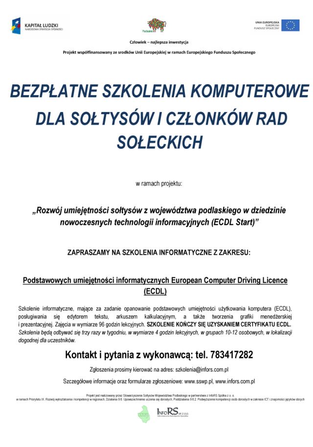 plakat szkolenie dla sołysów i rad sołeckich (obrazek)