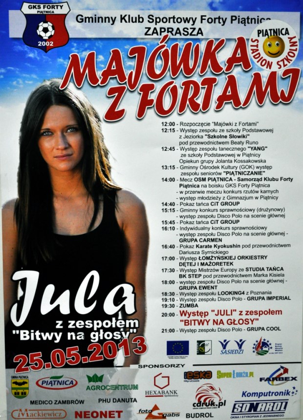 Plakat Majówka z Fortami - koncert Juli