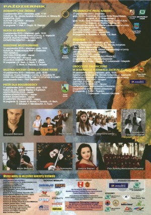 Ulotka informacyjna o festiwalu muzycznym Sacrum et Musica strona 2