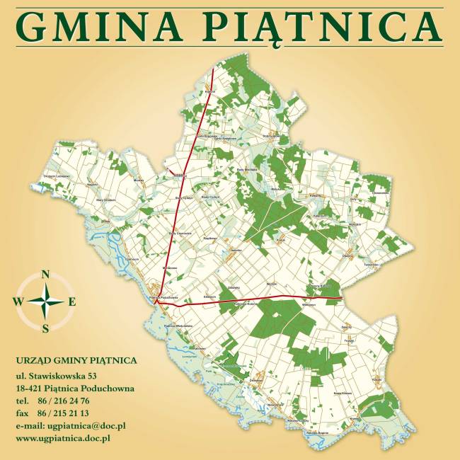 Plan gminy Piątnica (mapka)