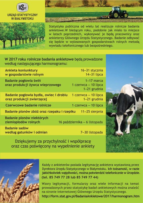 plakat badania rolnicze 2017 A4