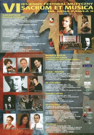 Ulotka informacyjna o festiwalu muzycznym Sacrum et Musica strona 1